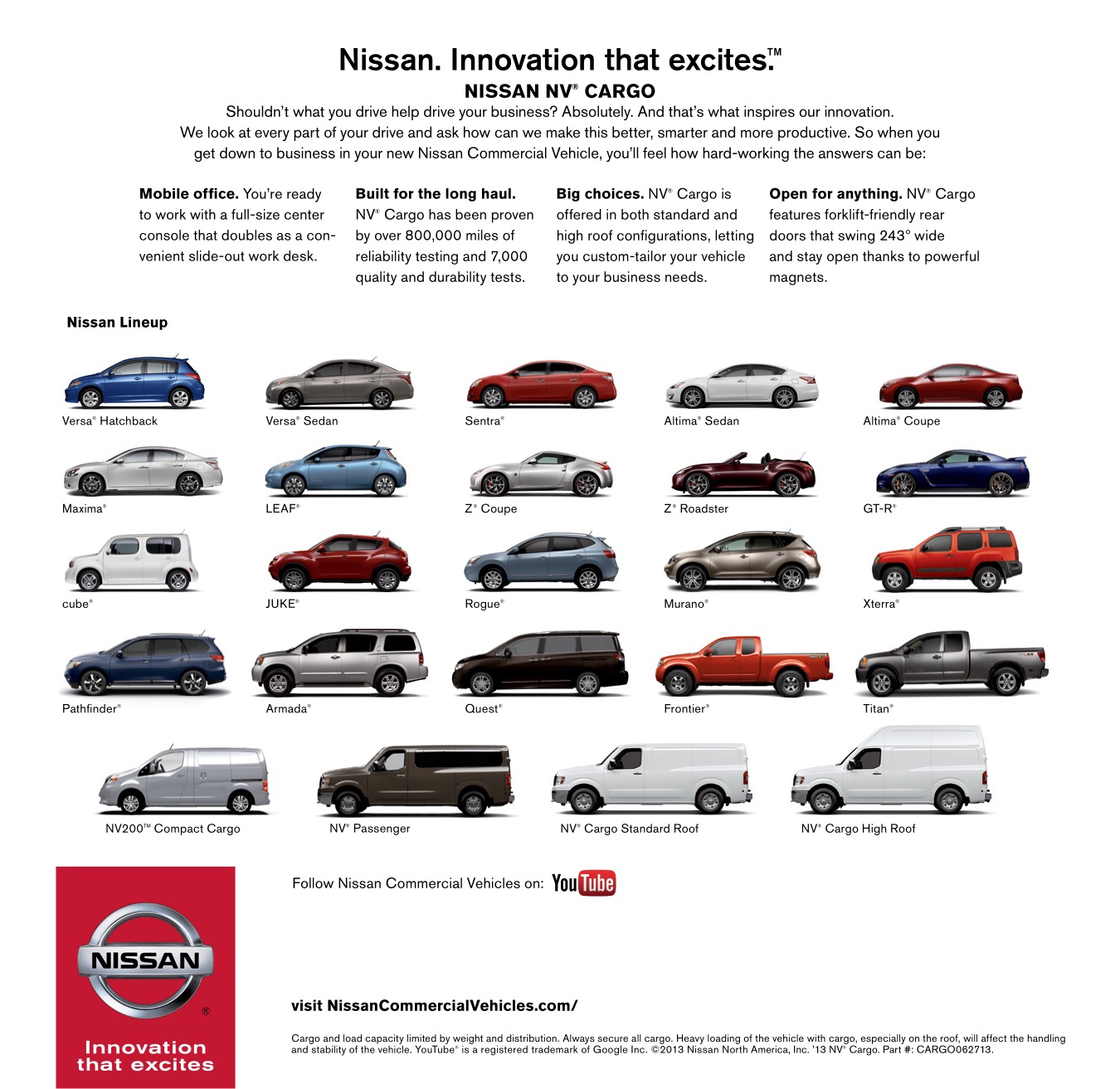 2013 Nissan NV Cargo Brochure Page 11